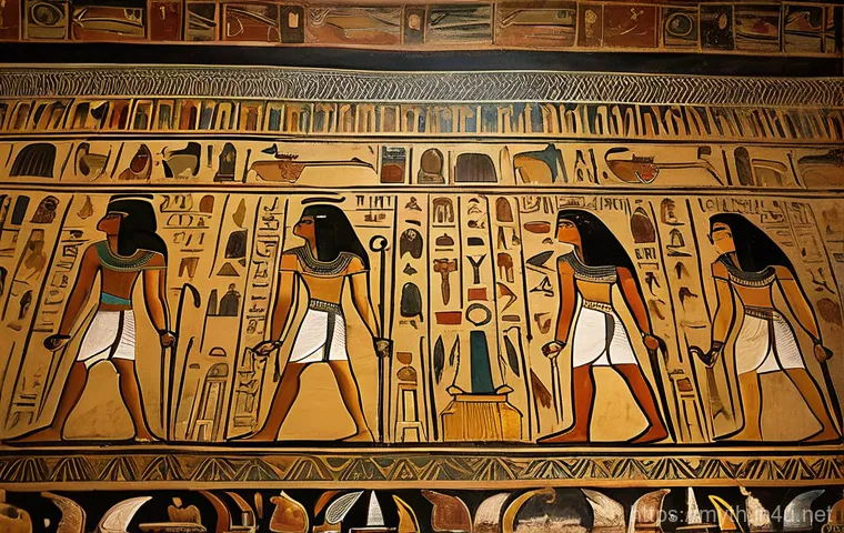 누트와 하늘의 여신 - The iconic ancient Egyptian scene of the goddess Nut in her arched posture, symbolizing the sky. Her...